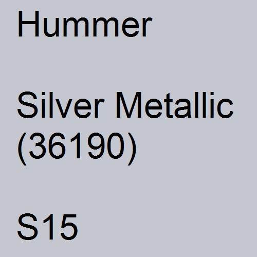 Hummer, Silver Metallic (36190), S15.